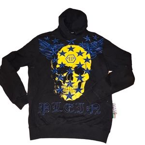 Philipp Plein Skull Sparkle Hoodie Pullover Sweatshirt 2XL